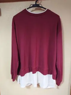 大きいサイズ 重ね着風 カットソー 4L 新品未使用