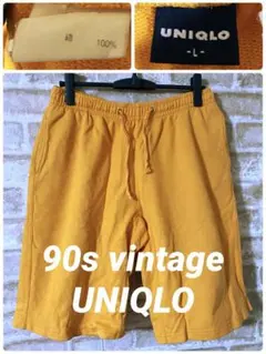 ビンテージ　90s UNIQLO メンズL ショートパンツ　スウェット　ユニクロ