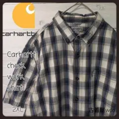 90Ｓ古着Carharttカーハートチェック半袖シャツ