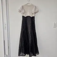 【dazzlin】 シアーチェックコルセットワンピース