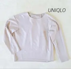 ユニクロ UNIQLO ストレッチダブルフェイスプルオーバー ピンク S