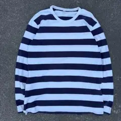 00s old uniqlo 短丈 ボーダー ロンＴ y2k シティーボーイ