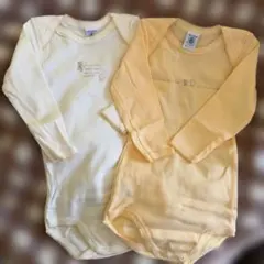 プチバトー　長袖ボディ　ロンパース肌着　未着用　18m