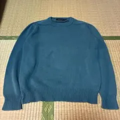 80s 90s Eddie Bauer 黒タグ コットンニット グリーン