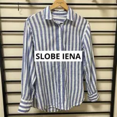 SLOBE IENA リネンシャツ ストライプ 36 日焼け防止　運動会　体育祭