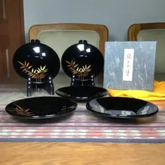 【宝蔵】輪島塗 天然木 本漆 『漆黒塗茶托』 五枚 煎茶道具 無傷共箱 輪島塗 茶托5枚 天然木 加藤正 蒔絵師 二代目 金蒲(高橋朝也) - メルカリ