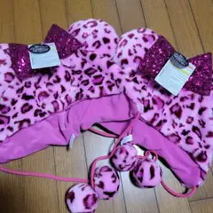 ヒョウ柄　ミニー　ファンキャップ　豹柄　平成レトロ　ディズニー　完売　レア