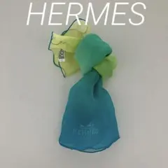 レア　HERMES エルメス　ミニスカーフ　ポケットチーフ　オーガンジー