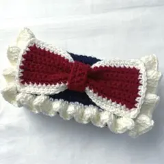 【 ぴ様 専用商品】ハンドメイド 編み物 ポーチ ペンケース リボン