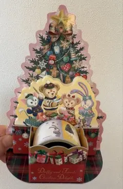 ダッフィー&フレンズ クリスマス マスキングテープ メモ帳　スタンド　ディズニー