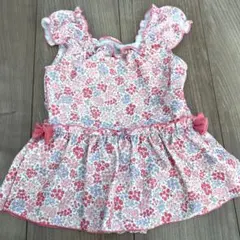 花柄フリルワンピース水着 100cm