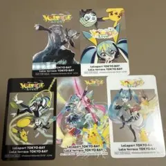 ポケモン 初音ミク ポケミク　ららぽーと 特典 クリアカード イラスト　全5種