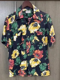 CREVELING 60s ヴィンテージ　アロハシャツ 両胸フラップポケット