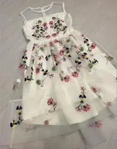 ⭐︎チェスティ フラワーオーガンジーワンピース⭐︎サイズ0 ホワイト
