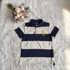 ポロラルフローレン ビッグポニー ボーダー 半袖ポロシャツ　130