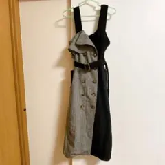 ツートンカラー ダブルブレスト ワンピース
