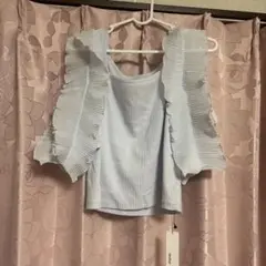 Heather リボンフリルスリーブプルオーバー