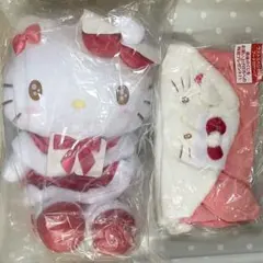 ハローキティ 当りくじ ぬいぐるみ フード付ケープ