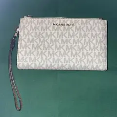 マイケルコース モノグラム 長財布 ロングウォレット PVC ホワイト