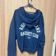 Hollisterレディースジップパーカーネイビー