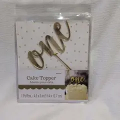 amscan Cake Topper one ゴールド 1歳 誕生日