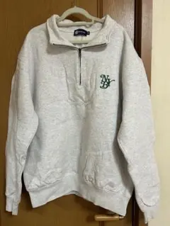 グレー ジップアップ トレーナー