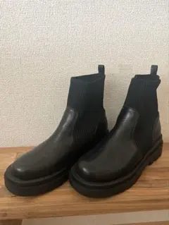 【匿名配送】サイドゴアブーツ ブラック