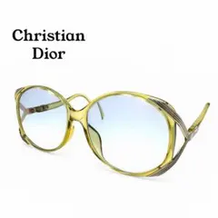 ChristianDior ヴィンテージグラス セルフレーム クリアイエロー
