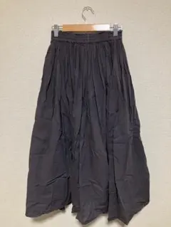 クラシカルエルフ インド綿 マキシ スカート M-L チャコール グレー