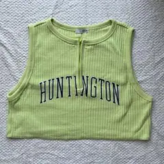 GYDA ハーフZIP変形テレコHUNTINGTONショートタンクトップ