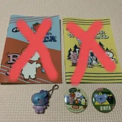 くら寿司　BT21 ノート　缶バッチ　フィギュア　5点セット