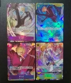 サンジ パラレル シークレット ４枚セット ワンピースカード メルカリ便