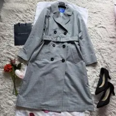 【美品】BLUE LABEL CRESTBRIDGE チェック柄トレンチコート