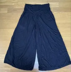 ワイドパンツ ガウチョパンツ ブラック