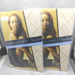 GUNZE Tuche 神田うの ダイヤ柄ストッキング 2足 M-L 廃盤