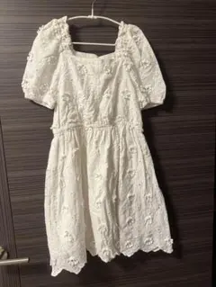 ZARA キッズ ワンピース 152cm ホワイトのサムネイル