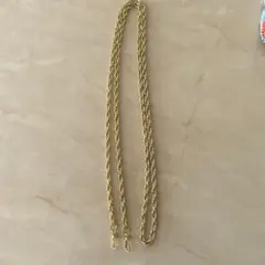 ゴールドトーン ツイストチェーン 125cm バッグチェーン可能