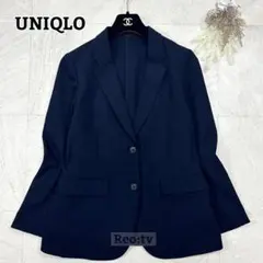 美品 24年製【UNIQLO】感動ジャケット テーラード ネイビー L