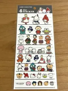 サンリオキャラクターズ　4サイズステッカー　シール