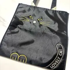 黒猫 トートバッグ yubi