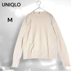 UNIQLO エクストラファインメリノクルーネックセーター M 白