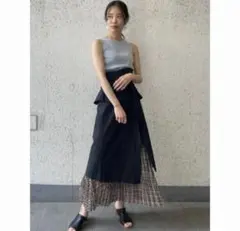 スナイデル　トレンチワンピース　ブラック　ブラウン　チェック