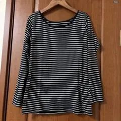 Studio clip ボーダー柄長袖カットソー