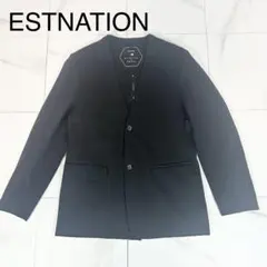美品❗️ESTNATION by TECLER ノーカラージャケット　黒　Mのサムネイル