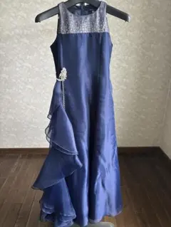 arisana キッズドレス 130cm ネイビー ビジューのサムネイル