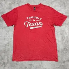 DISTRICT PROUDLY Texan 半袖Tシャツ レッド XL 古着