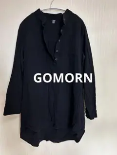 GOMORN ブラック 長袖チュニック L レディース 体型カバー 黒