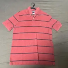Tommy Hilfiger レッド ストライプ ポロシャツ M