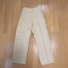 UNITED ARROWS　ハイウエスト リネン風スラックス薄いイエロー