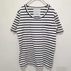 FORK & SPOON ボーダーTシャツ 半袖 ポケット付き コットン100％のサムネイル